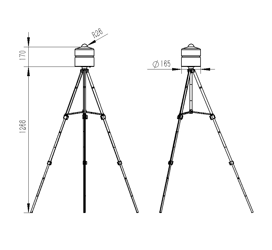 太阳总辐射检测仪尺寸图 太阳总辐射检测仪产品尺寸图